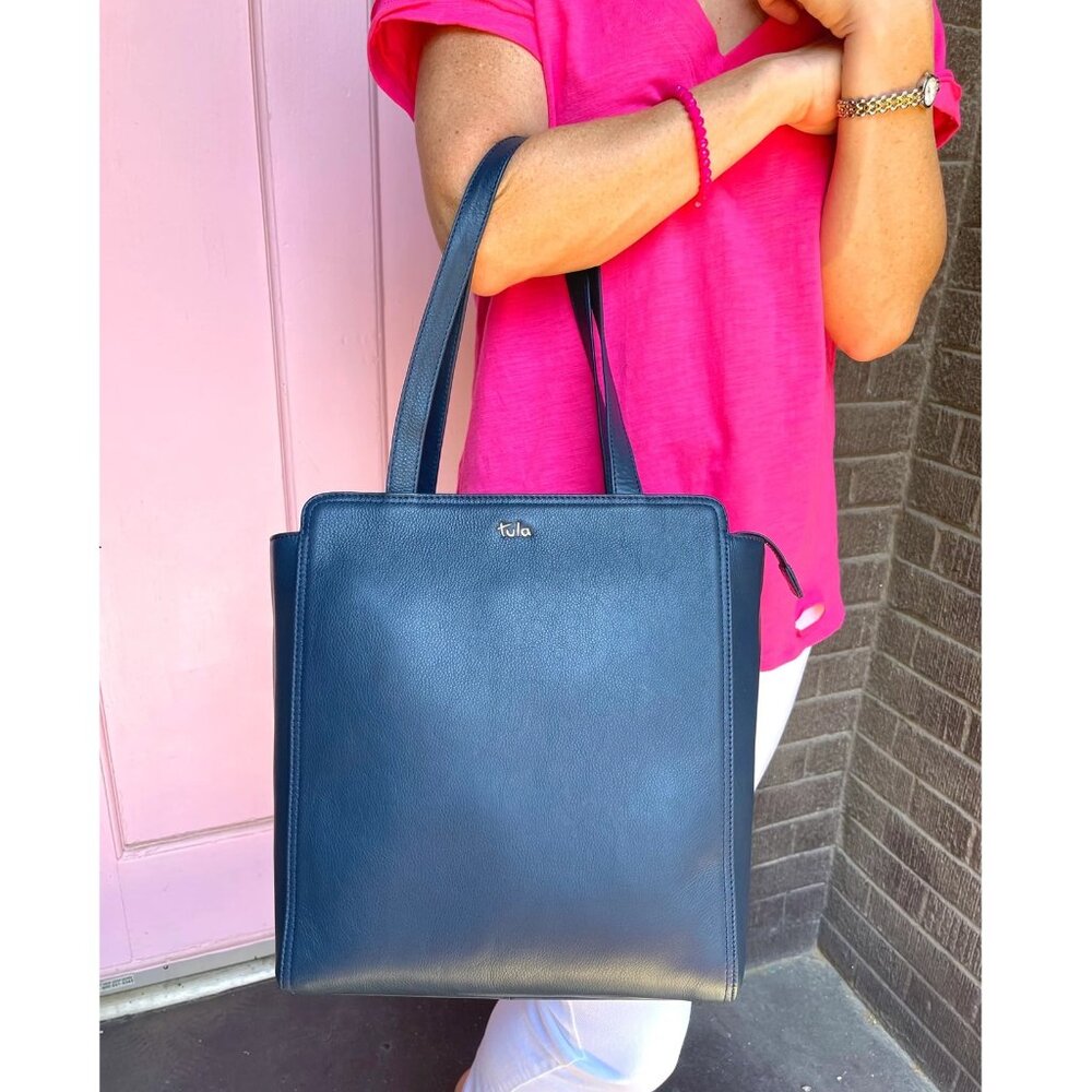 Tula England Nappa Originals Large Grainy Leather Tote